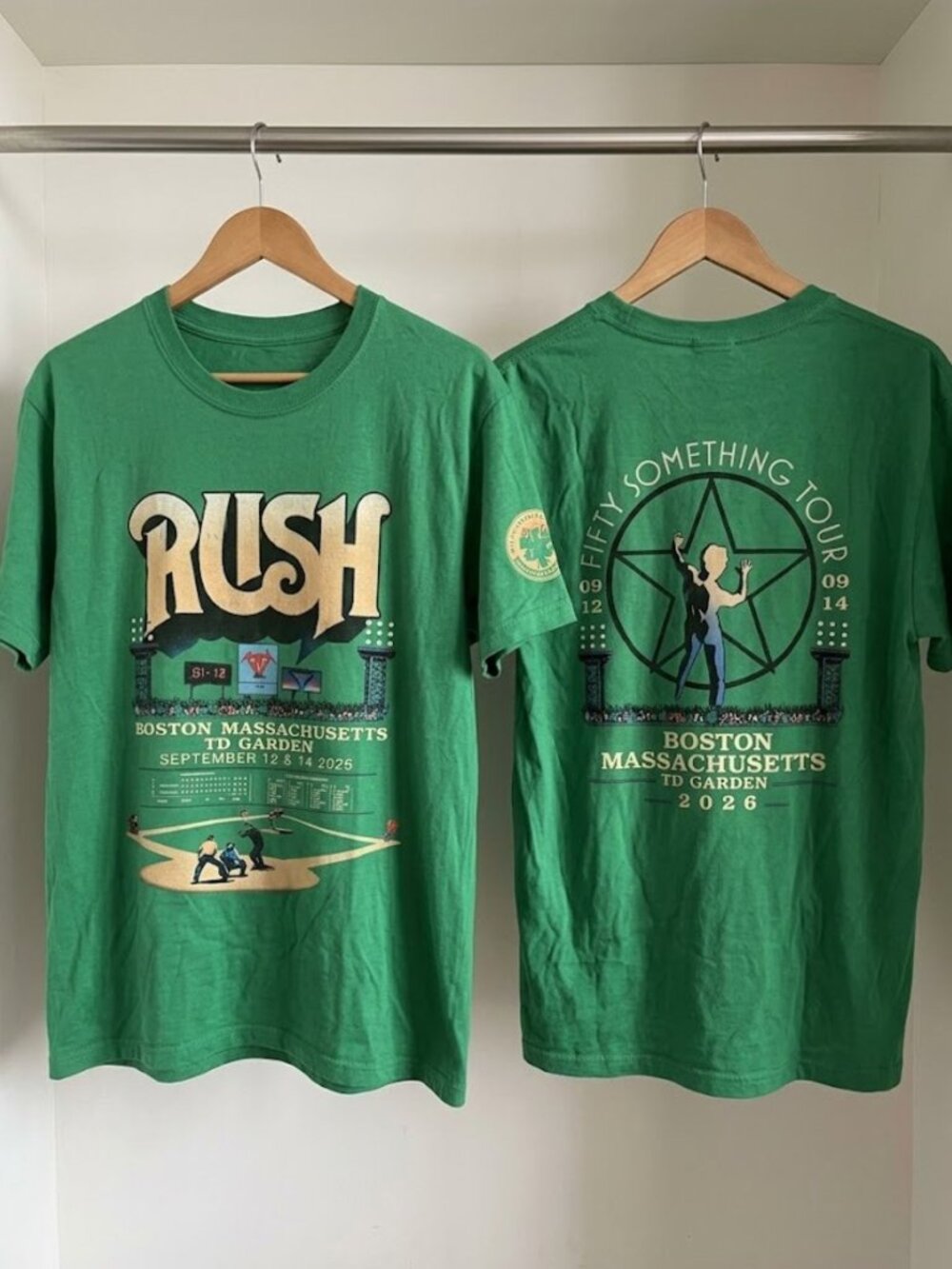 Rush Fifty Something Tour Boston 2026 T-shirt Reprint